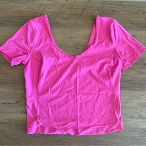 lululemon athletica Bright Pink Crop Top
